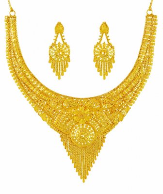 22K Gold Necklace Set ( 22 Kt Gold Sets )