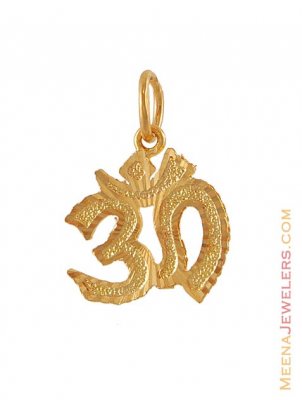 22Kt Gold Om Pendant ( Om Pendants )