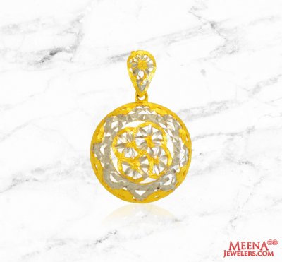 22Kt Gold Two Tone Pendant ( Fancy Pendants )