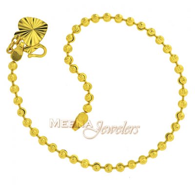 22Kt Gold Ball Bracelet ( Ladies Bracelets )