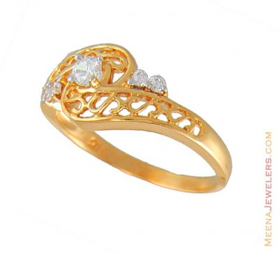 22kt Gold Signity Ring ( Ladies Signity Rings )