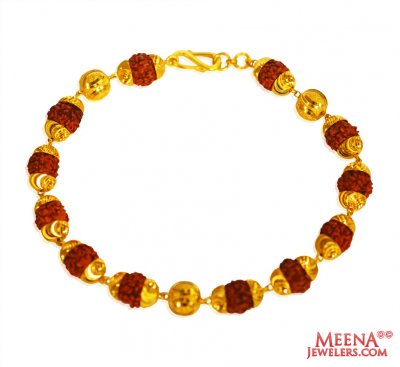 22 Karat Gold Rudraksh Bracelet ( Men`s Bracelets )
