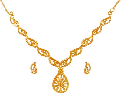 22Karat Gold Light Necklace Set ( Light Sets )