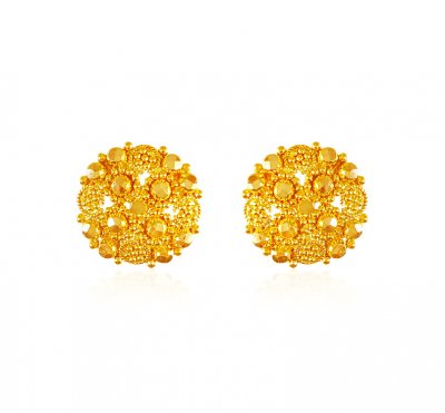 22KT Gold Tops Earrings ( 22 Kt Gold Tops )