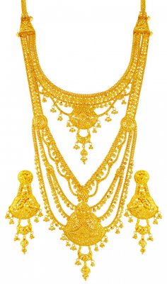 22K Gold Bridal Necklace Set  ( Bridal Necklace Sets )
