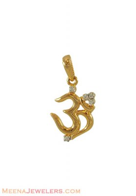 Diamond Om Pendant (18K Gold) ( Diamond Pendants )