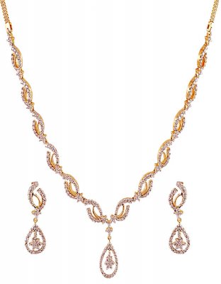 18K Diamond Necklace Set ( Diamond Necklace Sets )