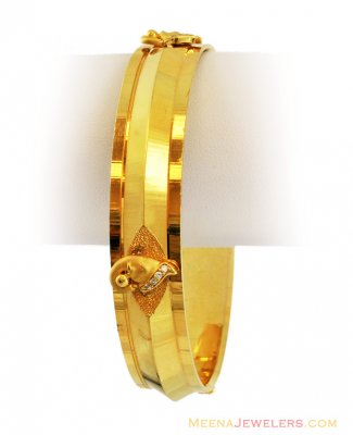 22k Fancy Mens Lord Ganesh Kada ( Mens Gold Kada )