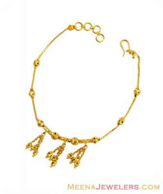 22K Fancy Ladies Balls Bracelet ( Ladies Bracelets )