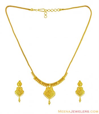 22K Gold Necklace Set ( Light Sets )