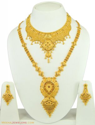 22k Meenakari Patta Set (Bridal) ( Bridal Necklace Sets )