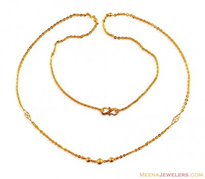 22K Fancy Gold Chain  ( 22Kt Gold Fancy Chains )