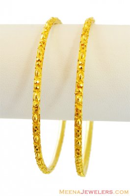 22K Light Weight Gold Bangles ( Gold Bangles )