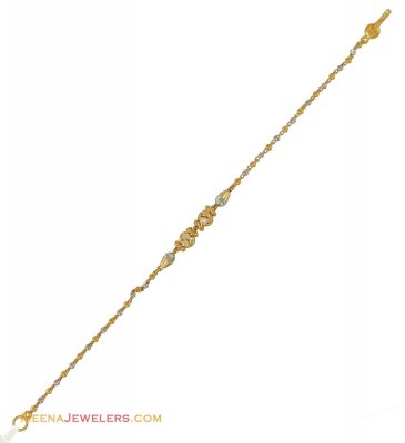 22K TwoTone Fancy Bracelet ( Ladies Bracelets )