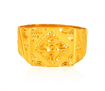 Solid Mens Ring 22k gold ( Mens Gold Ring )