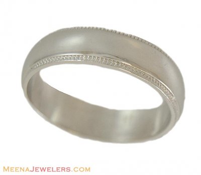 White Gold Wedding Band (18K) ( Wedding Bands )