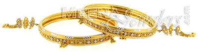 22 Kt Gold Two Tone Bangles ( Two Tone Bangles )