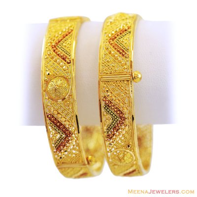 22k Gold Nice Filigree Kadas(1 Pc) ( Kadas )