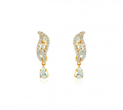 22Kt Hanging Clip On Earrings  ( Clip On Earrings )