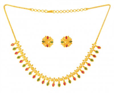 22KT Gold Precious Stones Set ( Precious Stone Sets )