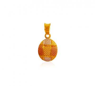 22K Gold Three Tone Pendant ( Fancy Pendants )