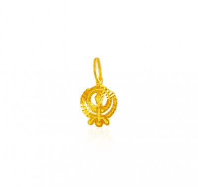 22 Karat Gold Khanda Pendant ( Khanda Pendants )