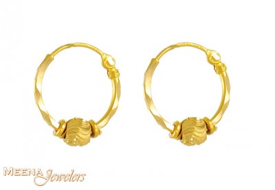 22K Hoops for Babies ( Hoop Earrings )