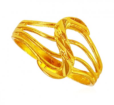 22Kt Yellow Gold Ladies Ring ( Ladies Gold Ring )