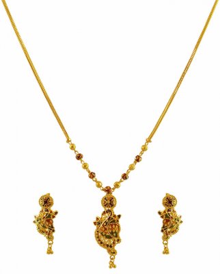 22K Peacock Necklace Set ( Light Sets )