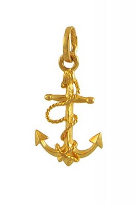 Gold Anchor Pendant ( Fancy Pendants )