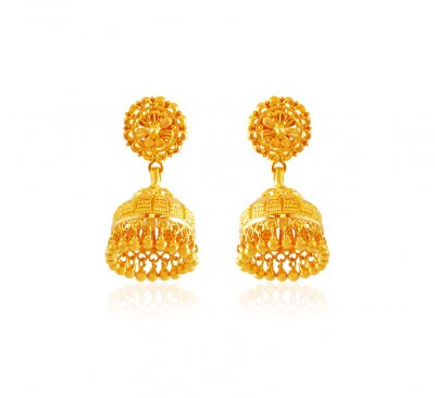 22k Gold Fancy Jhumka ( 22Kt Gold Fancy Earrings )