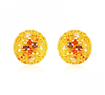 22Kt Gold Earrings ( 22 Kt Gold Tops )