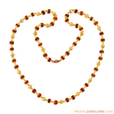 22k Religious Rudraksha Mala ( Men`s Gold Chains )