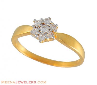 22Kt Gold Signity Ring ( Ladies Signity Rings )