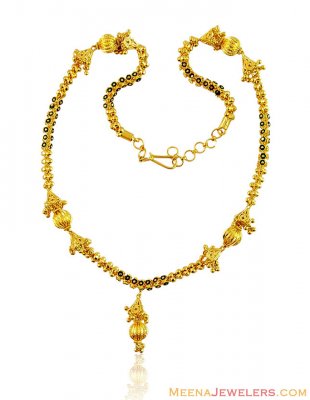 22k Gold Fancy Meena Chain ( 22Kt Gold Fancy Chains )