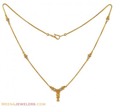 22Kt Gold Two Tone Chain ( 22Kt Gold Fancy Chains )