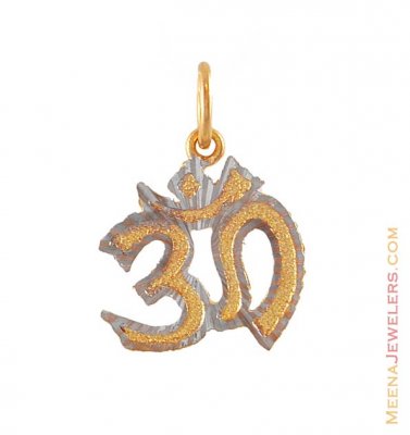 22Kt Two Tone Om Pendant ( Om Pendants )