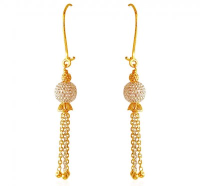 22Kt Gold Fancy Earrings ( Long Earrings )