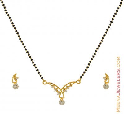 22k Star Signity Mangalsutra Set ( Gold Mangalsutra Sets )