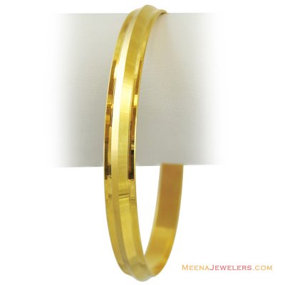 22k Yellow Gold Mens Kada  ( Mens Gold Kada )