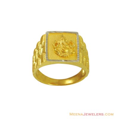 22k Mens Religious Ring - RiMs11541 - 22K gold mens ring with lord ...