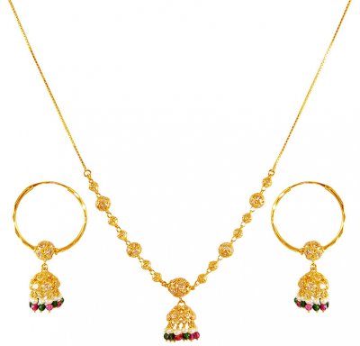 22 Kt Yellow Gold Dokia Set  ( Light Sets )