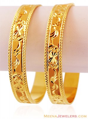 22K Gold Bangles(2 Pc) ( Gold Bangles )