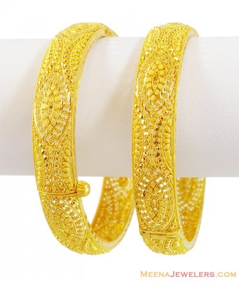 22K Gold Filigree Kadas (1 PC) ( Kadas )