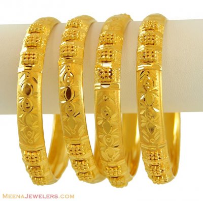 21K Gold Bangles Set ( Set of Bangles )