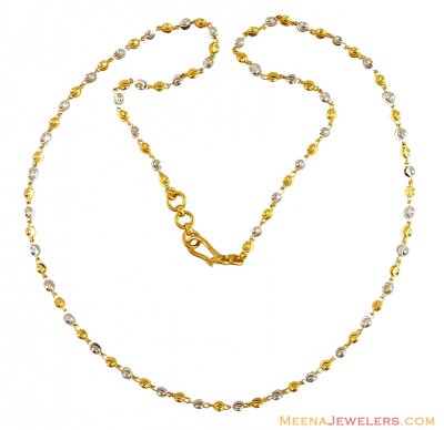 22k Fancy Balls 2 Tone Chain Gold ( 22Kt Gold Fancy Chains )