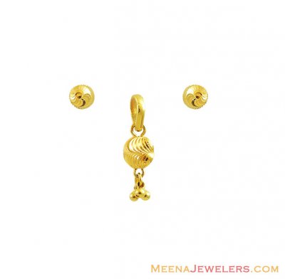 Gold Pendant Set (22K) ( Gold Pendant Sets )