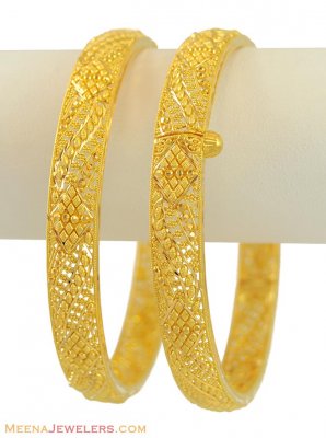 22Kt Gold Filigree Kadas(2 Pcs) ( Kadas )