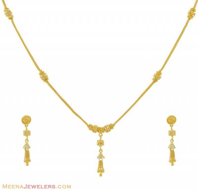 22Kt Gold Necklace Set ( Light Sets )