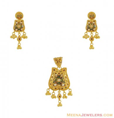 22Kt Gold Pendant Set ( Gold Pendant Sets )